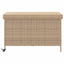 opbevaringsboks med hjul 110x55x73 cm polyrattan beige