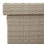 opbevaringsboks med hjul 160x55x75 cm polyrattan lysegrå