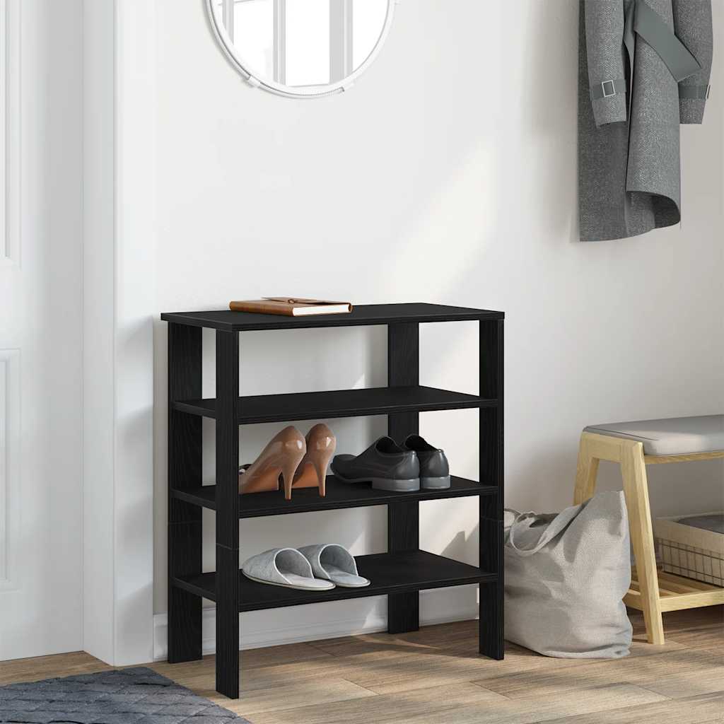 skostativ 61x32x70 cm konstrueret træ sort
