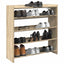 skoreol 80x25x81 cm konstrueret træ sonoma-eg