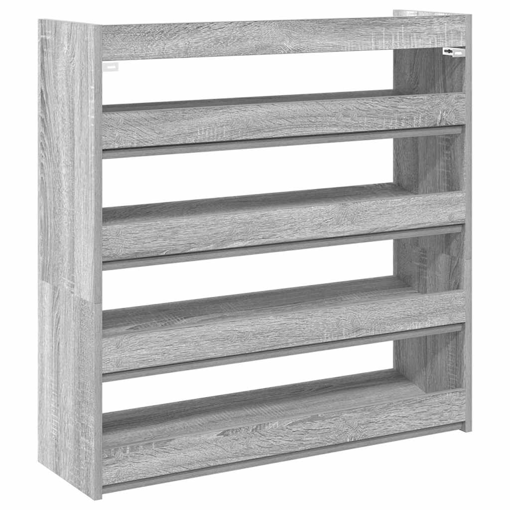 skoreol 80x25x81 cm konstrueret træ grå sonoma-eg