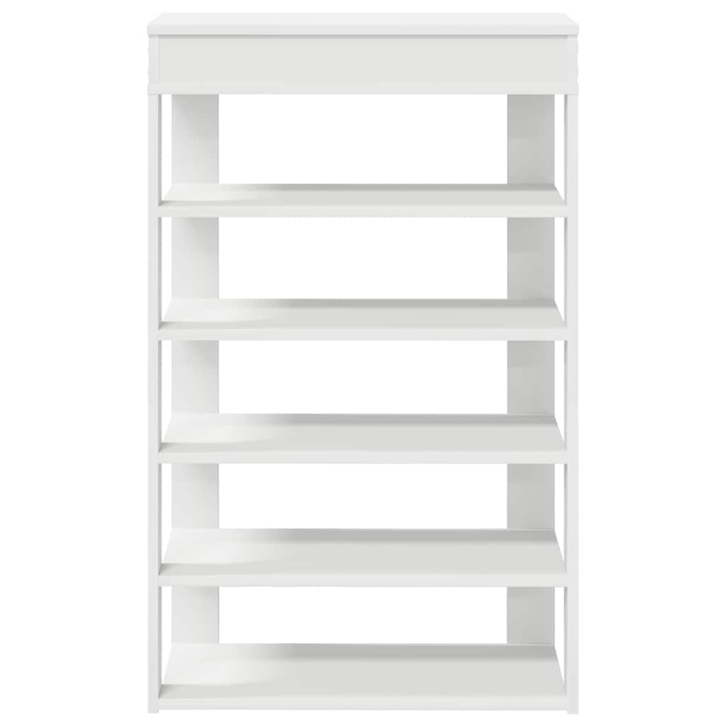 skoreol 60x30x98 cm konstrueret træ hvid