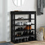 skostativ 80x30x98 cm konstrueret træ sort