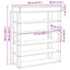 skostativ 80x30x98 cm konstrueret træ sort