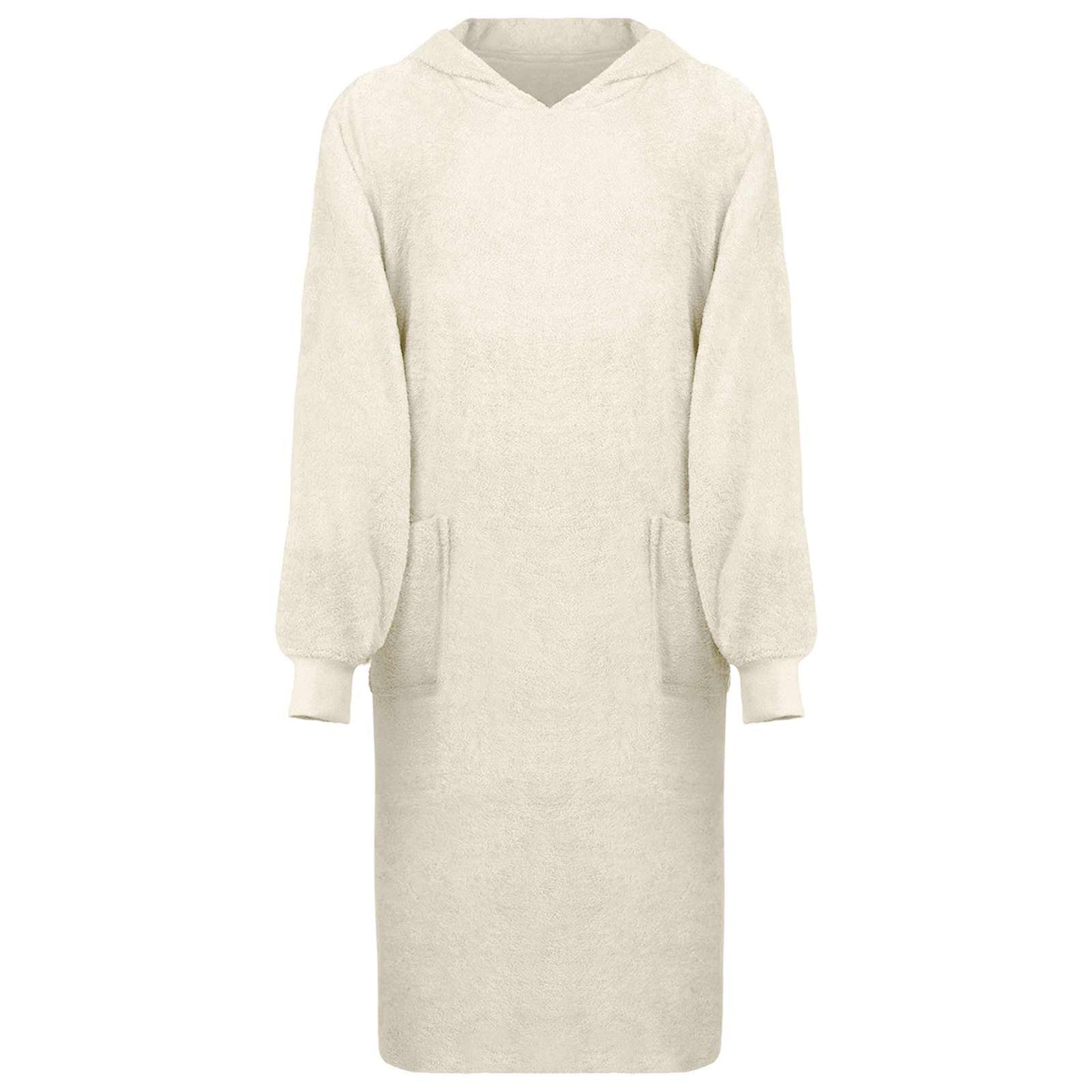 Tæppe-hoodie KINN Creme XL Bomuld