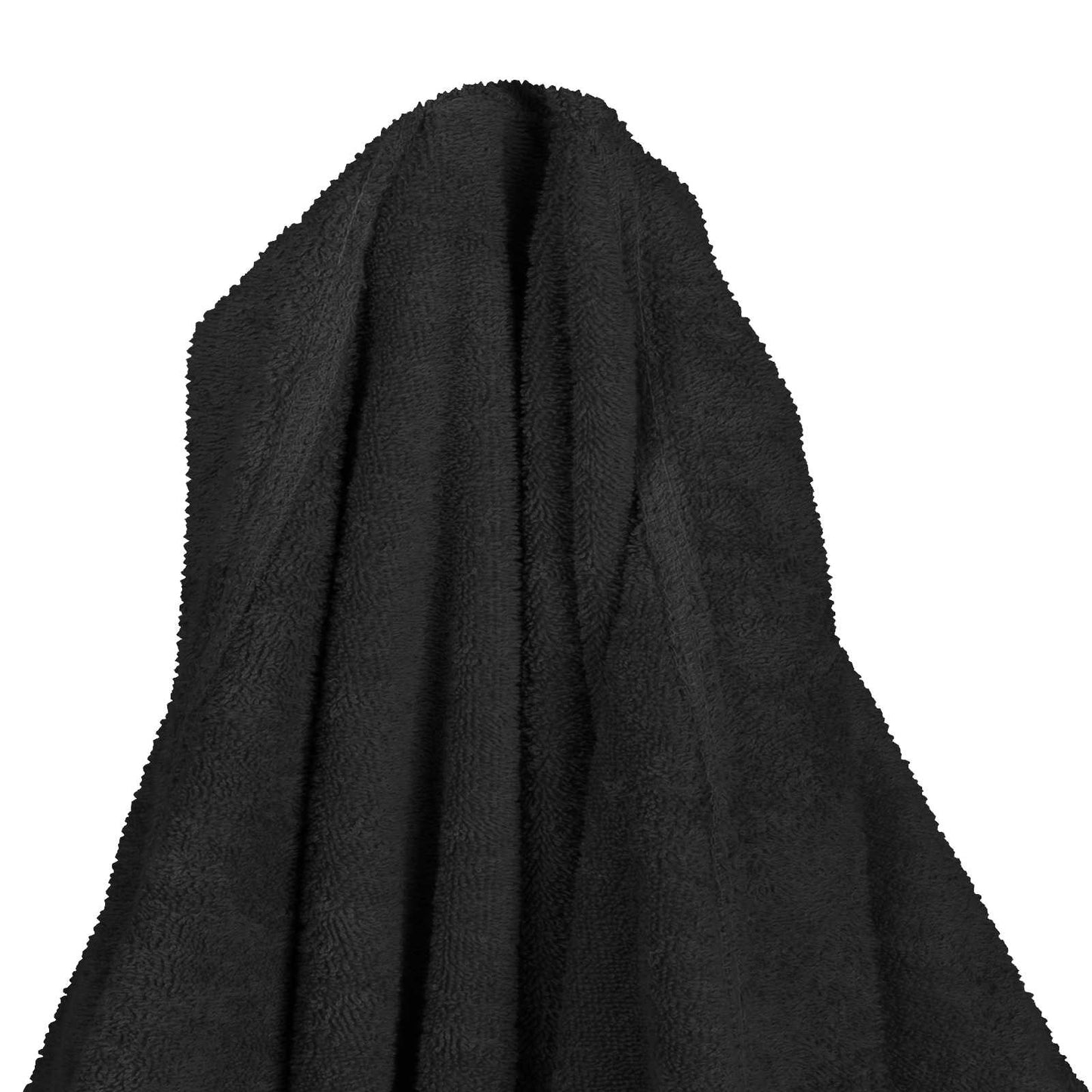 Tæppe-hoodie KINN Sort XXL Bomuld
