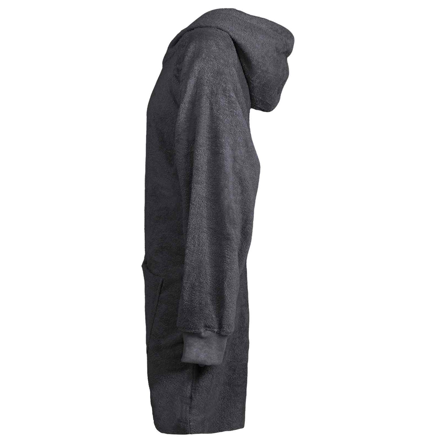 Tæppe-hoodie KINN Antracit L Bomuld