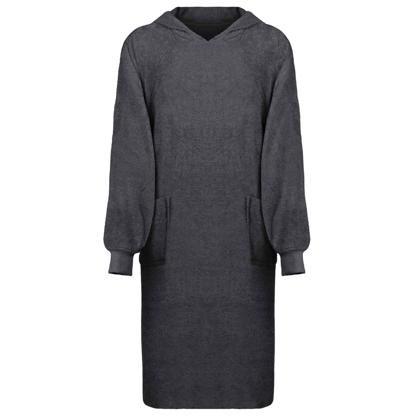 Tæppe-hoodie KINN Antracit XL Bomuld