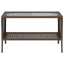 2-personers sofa med hynder og bord polyrattan brun