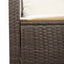 2-personers sofa med hynder og bord polyrattan brun