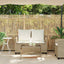 2-personers sofa med hynder og bord polyrattan beige