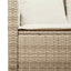 2-personers sofa med hynder og bord polyrattan beige
