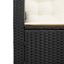 havesofa med bord og hynder L-formet polyrattan sort