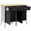 Arbejdsskab med skuffe 2 pcs Sort og grå 100 x 55 x 85 cm