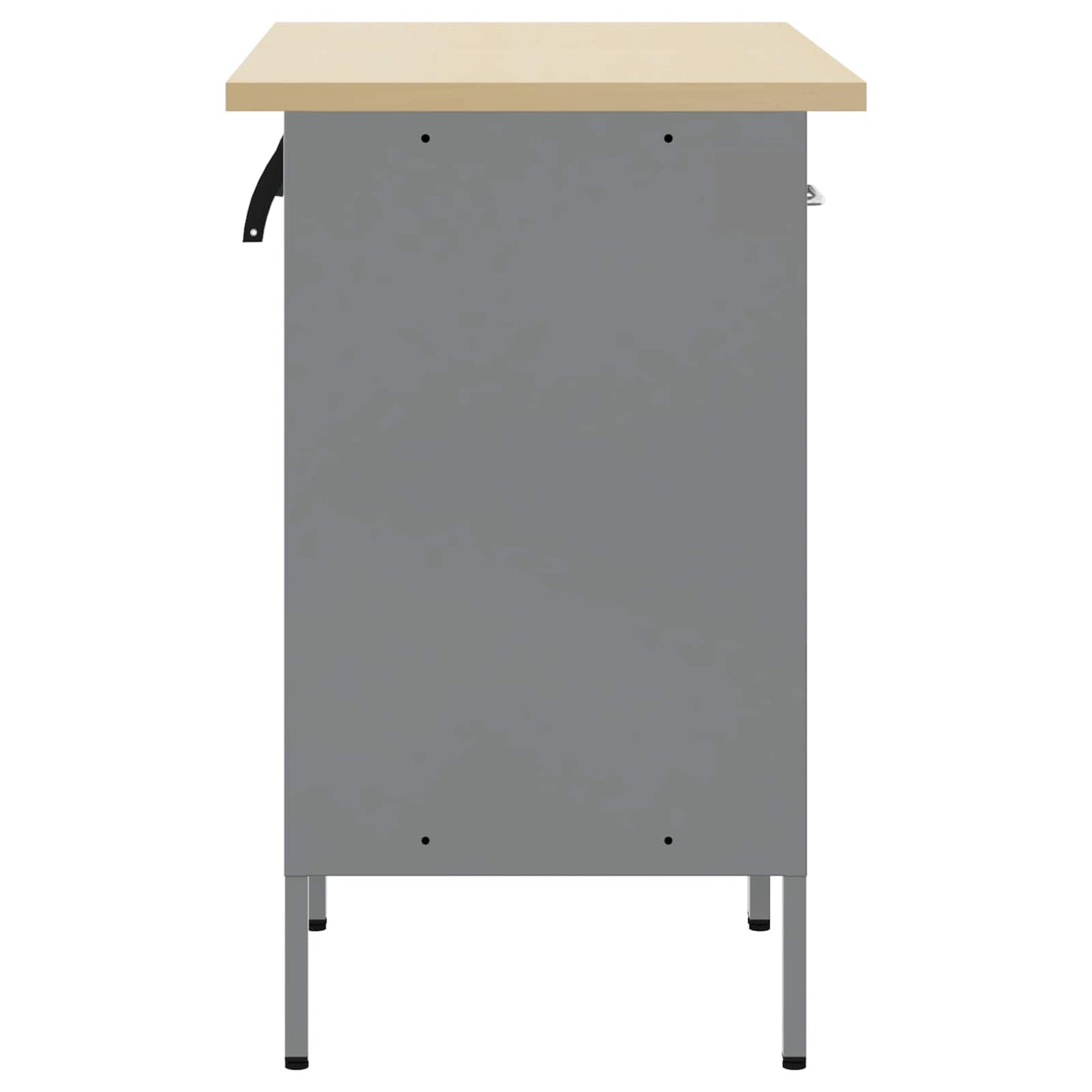 Arbejdsskab med skuffe 2 pcs Sort og grå 100 x 55 x 85 cm