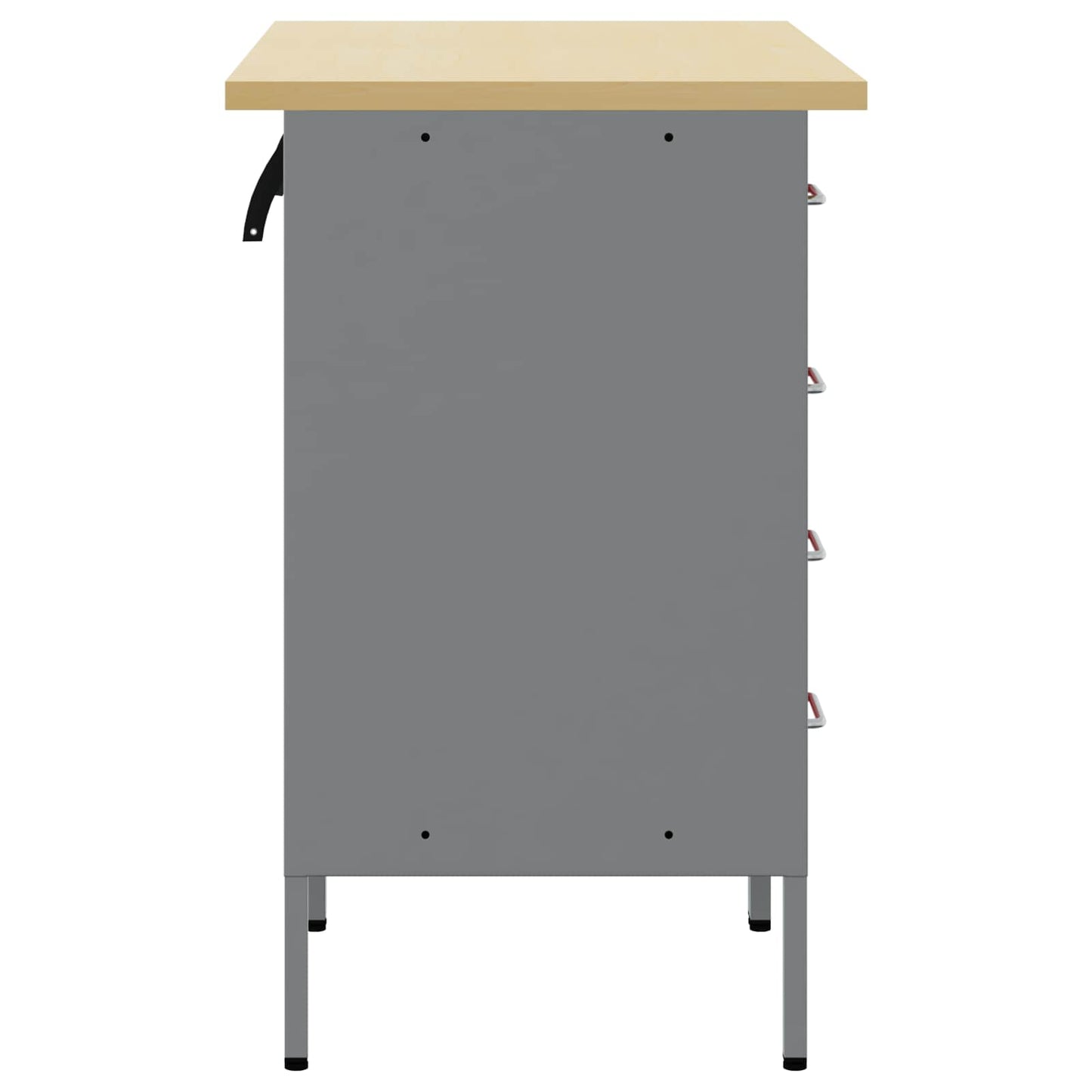 Arbejdsskab med skuffe 2 pcs Rød og Grå 100 x 55 x 85 cm