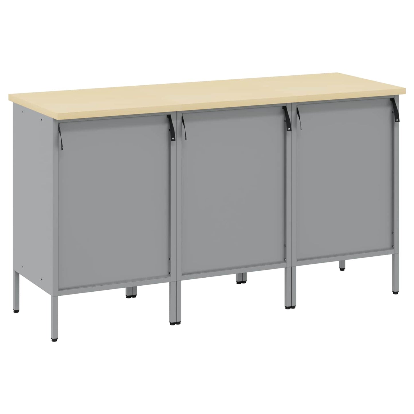 Arbejdsskab med skuffe 3 pcs Rød og Grå 150 x 55 x 85 cm