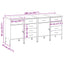 Arbejdsskab med skuffe 4 pcs Sort og grå 200 x 55 x 85 cm