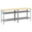 Arbejdsbænk sæt med hylde 2 pcs Beige og grå 200 x 55 x 85 cm