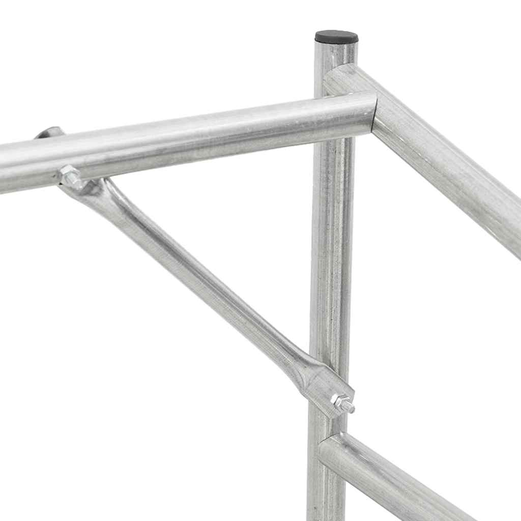 brændestativ med regnslag 100,5x40,5x110,5 cm galvaniseret stål