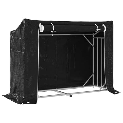 brændestativ med regnslag 151x60,5x110,5 cm galvaniseret stål