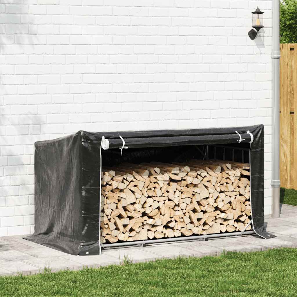 brændestativ med regnslag 200,5x100,5x110,5cm galvaniseret stål