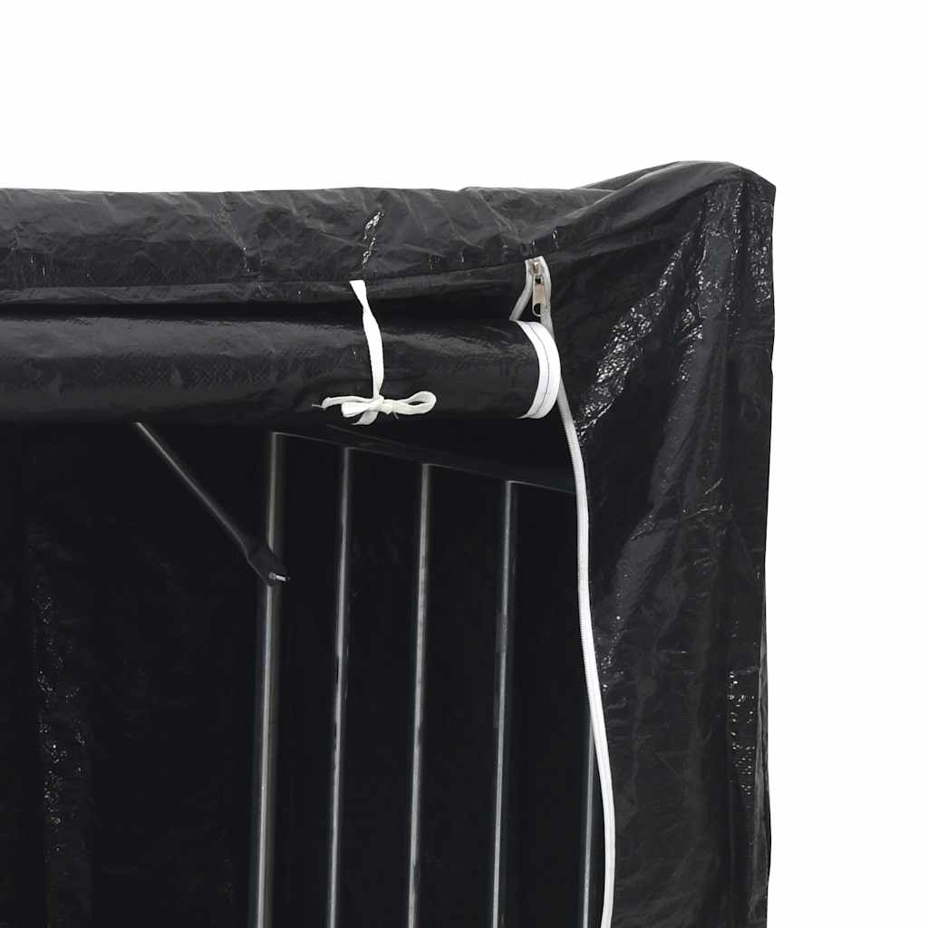 brændestativ med regnslag 200,5x100,5x110,5cm galvaniseret stål