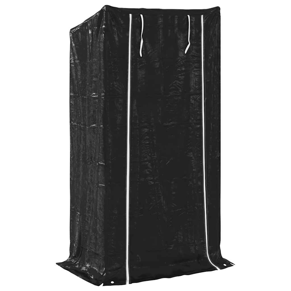 brændestativ med regnslag 100x40x200 cm galvaniseret stål