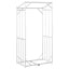 brændestativ med regnslag 100x60x200 cm galvaniseret stål