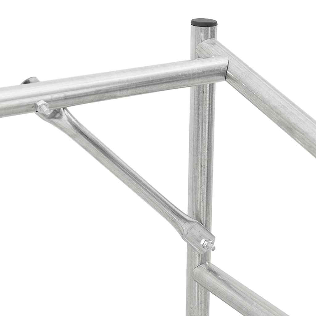 brændestativ med regnslag 100x60x200 cm galvaniseret stål