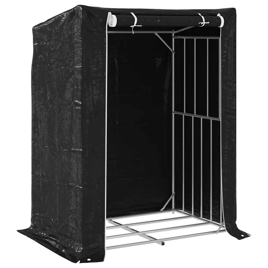 brændestativ med regnslag 150x100x200 cm galvaniseret stål