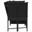 havesofa med hynder polyrattan sort