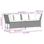 havesofa med hynder polyrattan sort