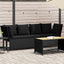 havesofa med hynder polyrattan sort