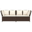 havesofa med hynder polyrattan brun