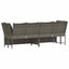 havesofa med hynder polyrattan grå