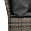 havesofa med hynder polyrattan grå