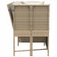 havesofa med hynder polyrattan beige