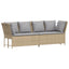 havesofa med hynder polyrattan beige