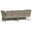 havesofa med hynder polyrattan lysegrå