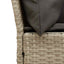 havesofa med hynder polyrattan lysegrå