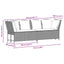 havesofa med hynder polyrattan brun