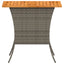 havebord med top i akacietræ 105x75x72 cm polyrattan grå