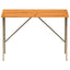havebord med top i akacietræ 105x75x72 cm polyrattan beige
