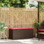 havebænk med hynde 110x40x44 cm polyrattan brun