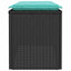 havebænk med hynde 110x40x44 cm polyrattan sort