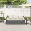 3-personers havesofa med hynder polyrattan sort