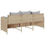3-personers havesofa med hynder polyrattan beige