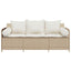 3-personers havesofa med hynder polyrattan beige