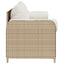 3-personers havesofa med hynder polyrattan beige